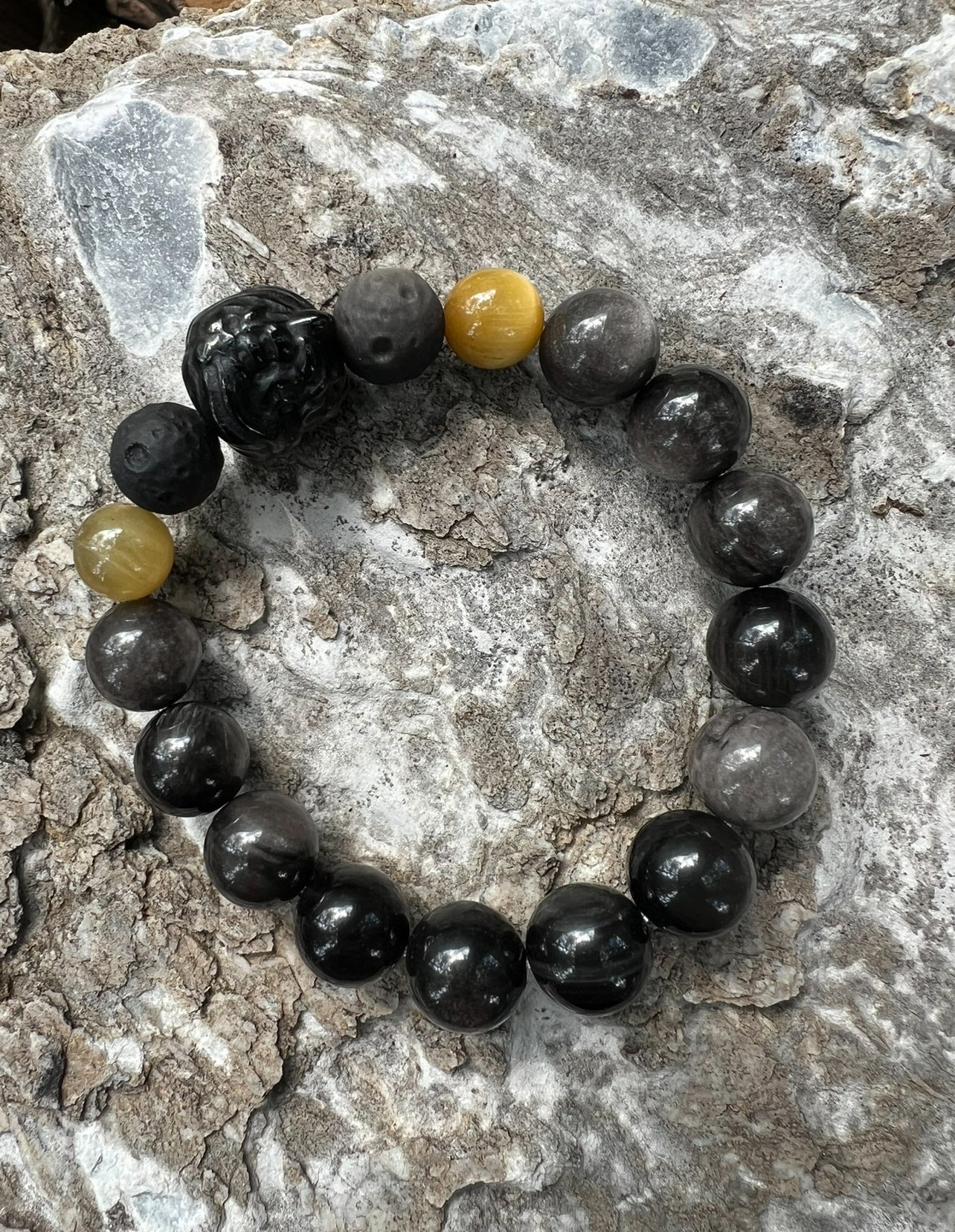 Feng Shui Bracelet-"Apache Tears." loyalty,friendship, and purity